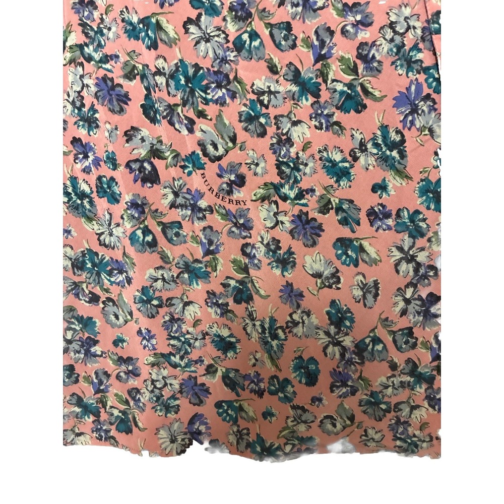 Burberry Dress Women's 8 Pale Rose Silk Floral Midi Boho Cottagecore Prairie NEW - Picture 8 of 16